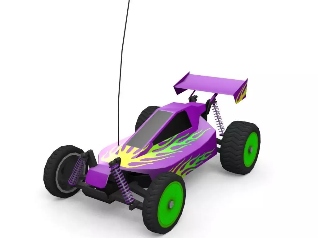 Game Ready RC Buggy Low-poly 3D model_0
