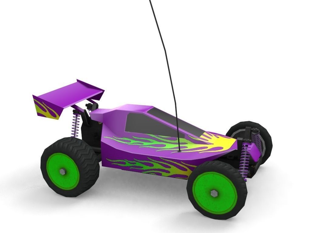 Game Ready RC Buggy Low-poly 3D model_3