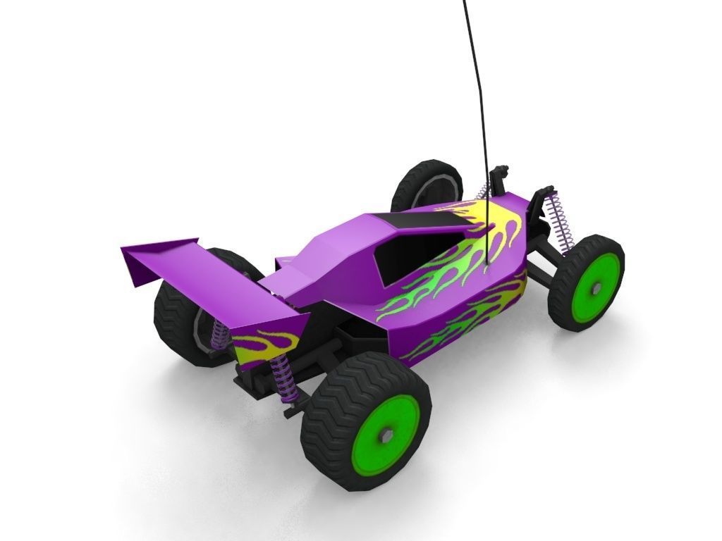 Game Ready RC Buggy Low-poly 3D model_2