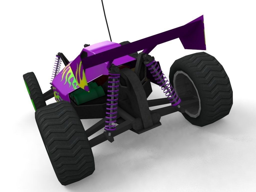 Game Ready RC Buggy Low-poly 3D model_7