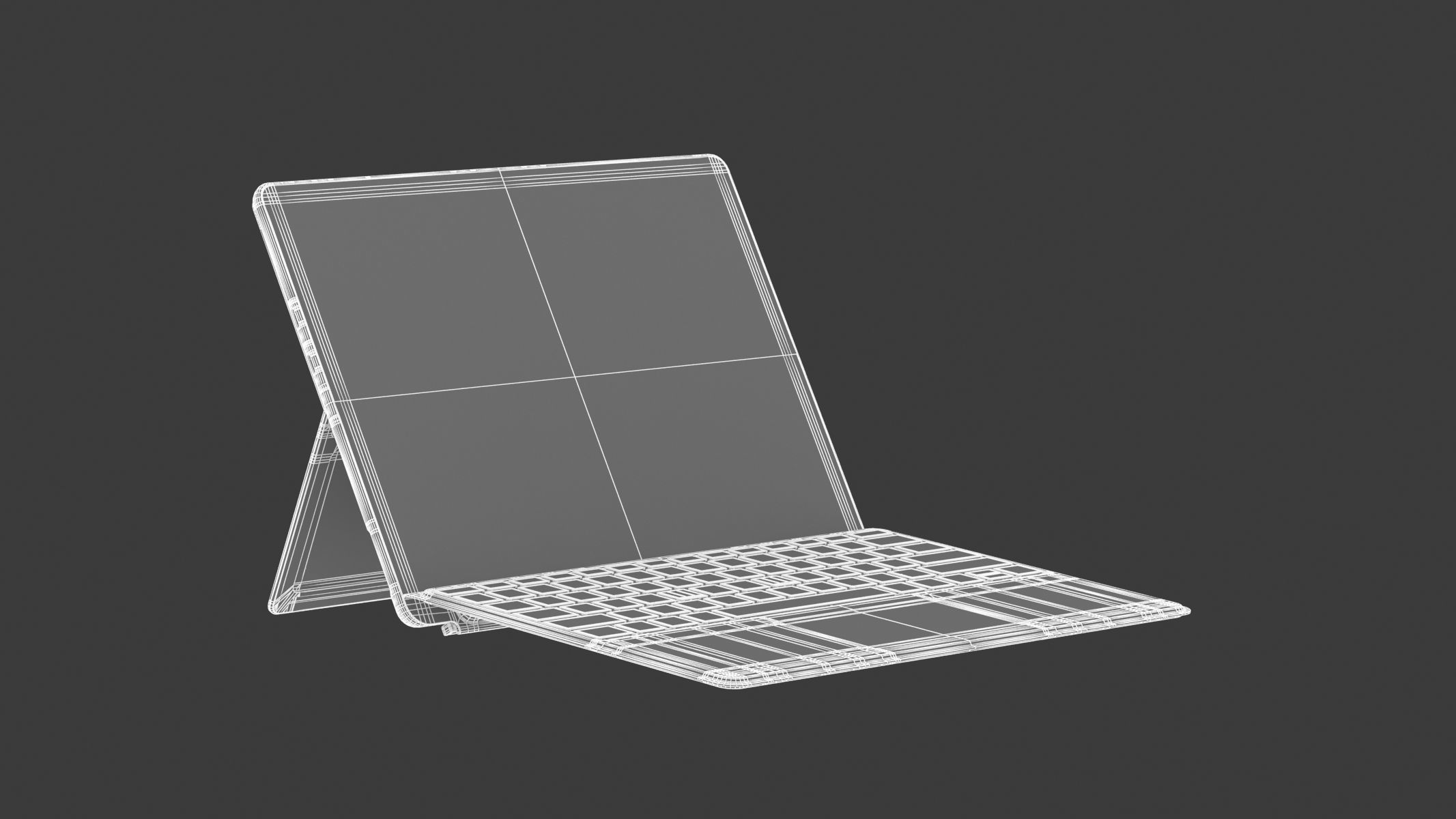 Microsoft Surface Pro 9 White 3D model_21