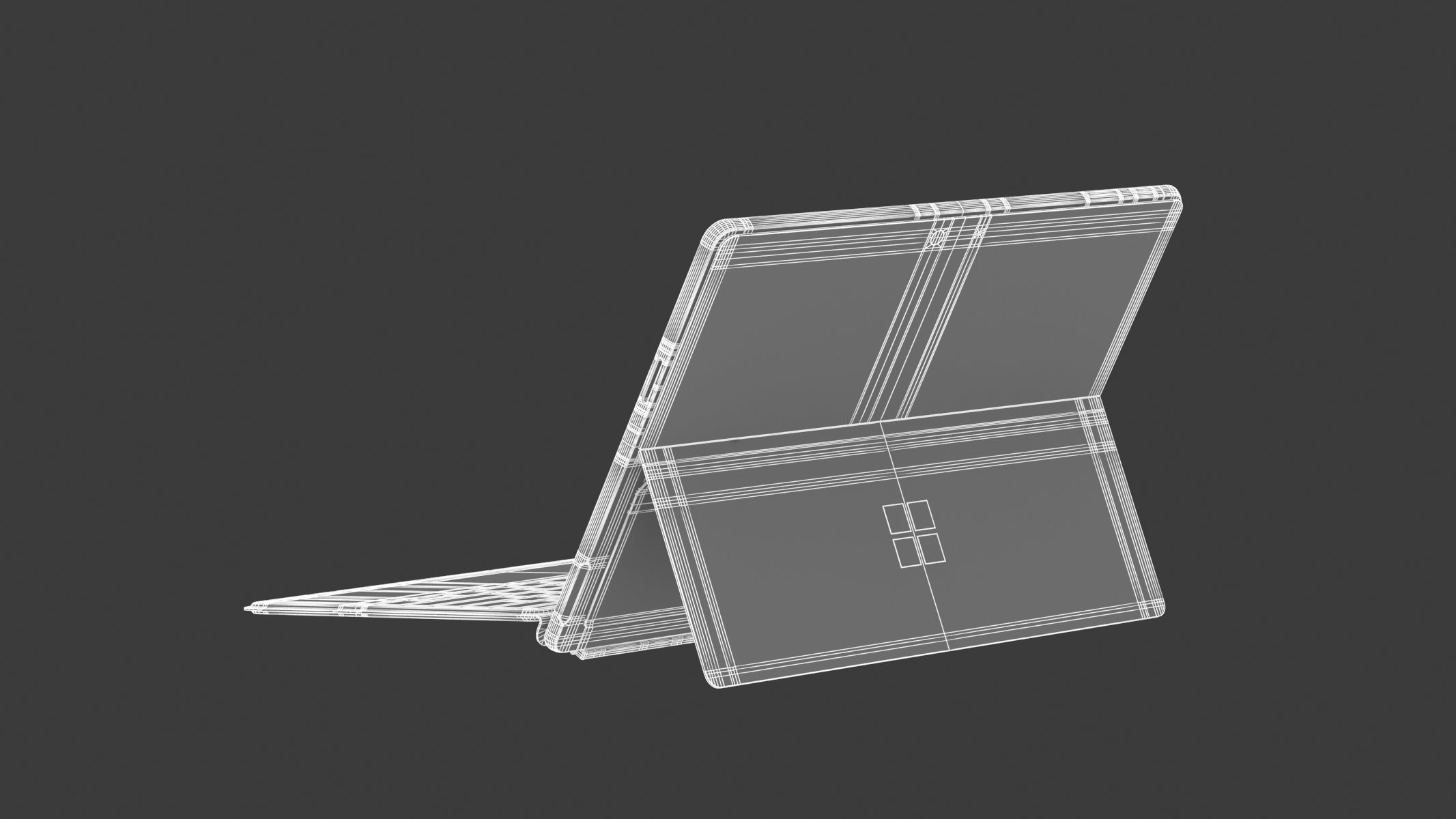 Microsoft Surface Pro 9 White 3D model_25