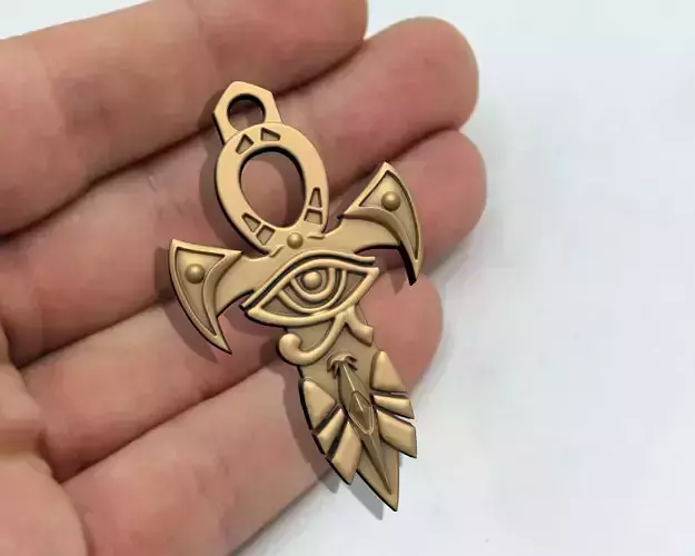 ANKH CROSS EYE OF HORUS PENDANT M03 3D print model