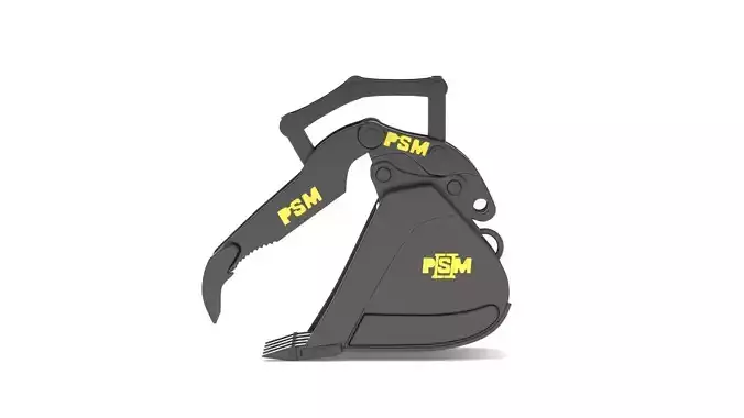 PSM Bucket Progressive Link Hydraulic Thumbs 3D model