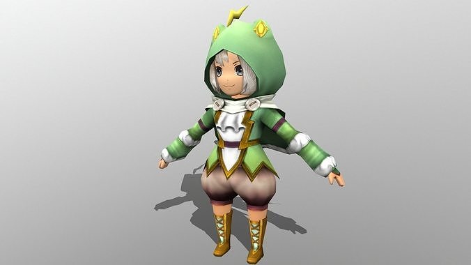 Naga Female V2 Low-poly 3D model
