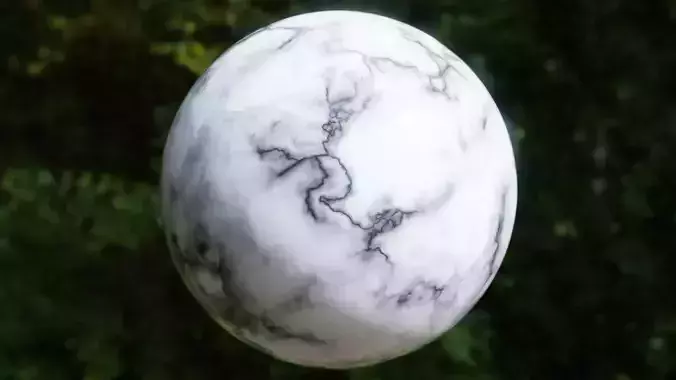 Procedural White Marble Material - Seamless Shader Texture