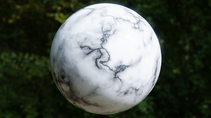 White Marble Material - Procedural Shader Texture