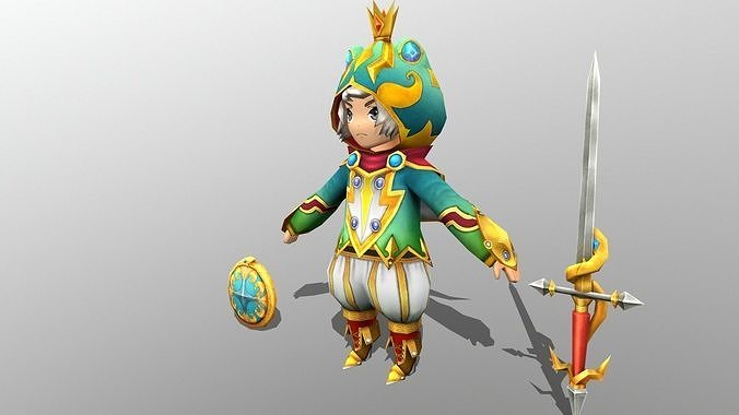 Naga Male V3 Low-poly 3D model