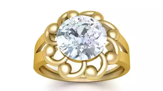 wedding ring 3d printable model 