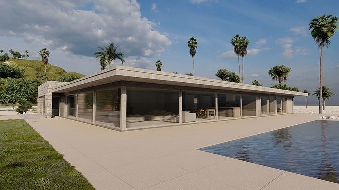 Casa Scene-villa-modern house 3D model