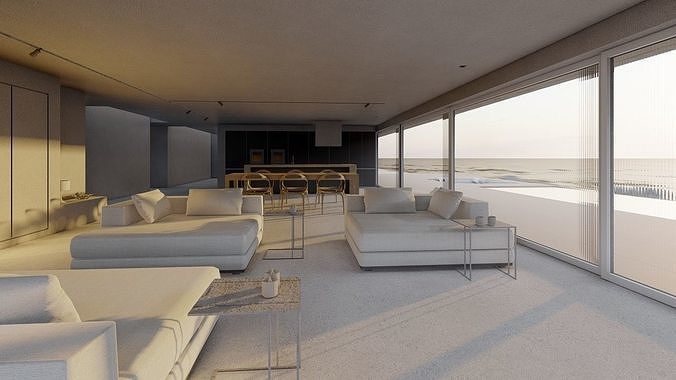 Casa Scene-villa-modern house 3D model 4