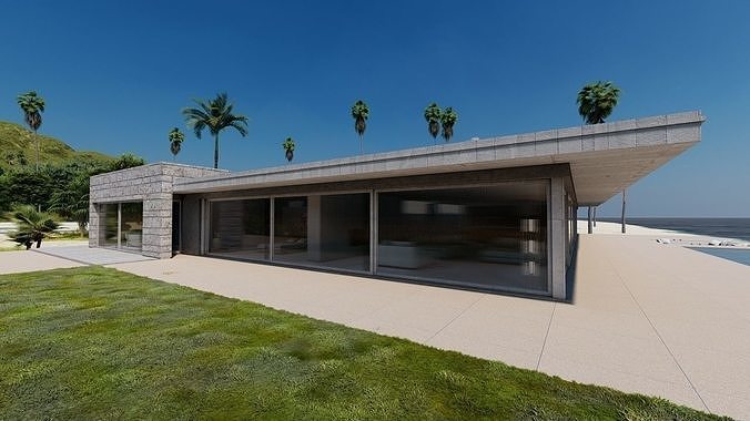 Casa Scene-villa-modern house 3D model 3