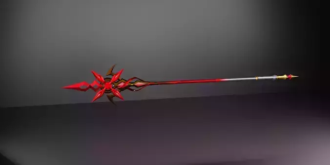 genshin impact  Lance Crimson Moons Semblance 3d model print 3D print model