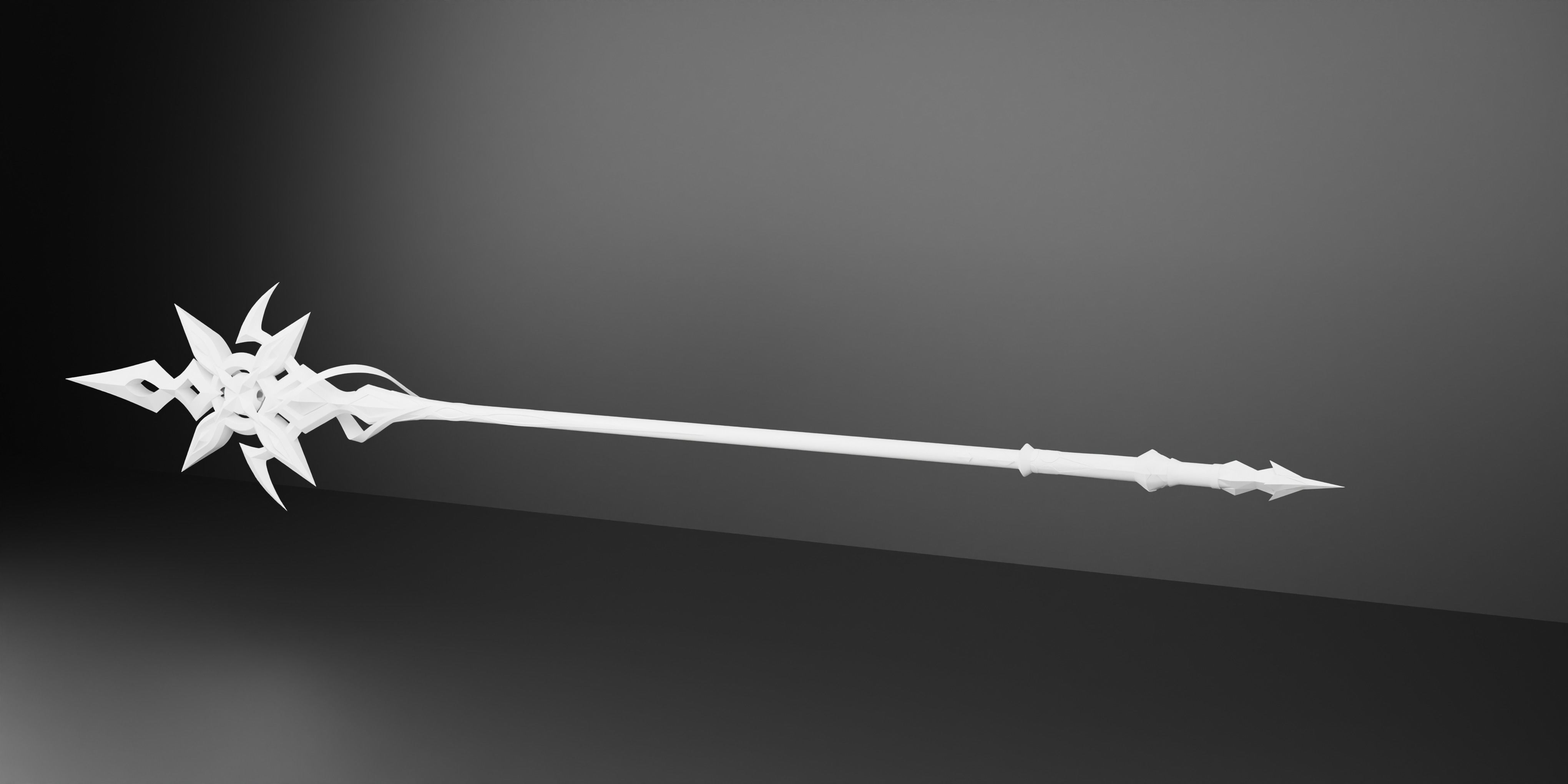 genshin impact  Lance Crimson Moons Semblance 3d model print 3D print model_5