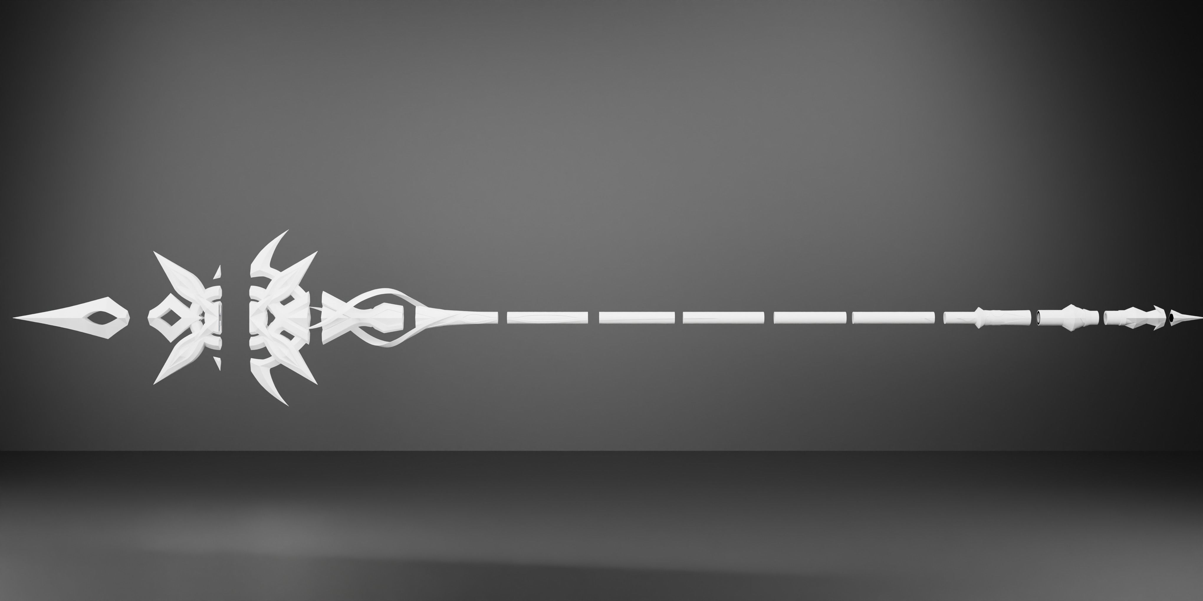 genshin impact  Lance Crimson Moons Semblance 3d model print 3D print model_6