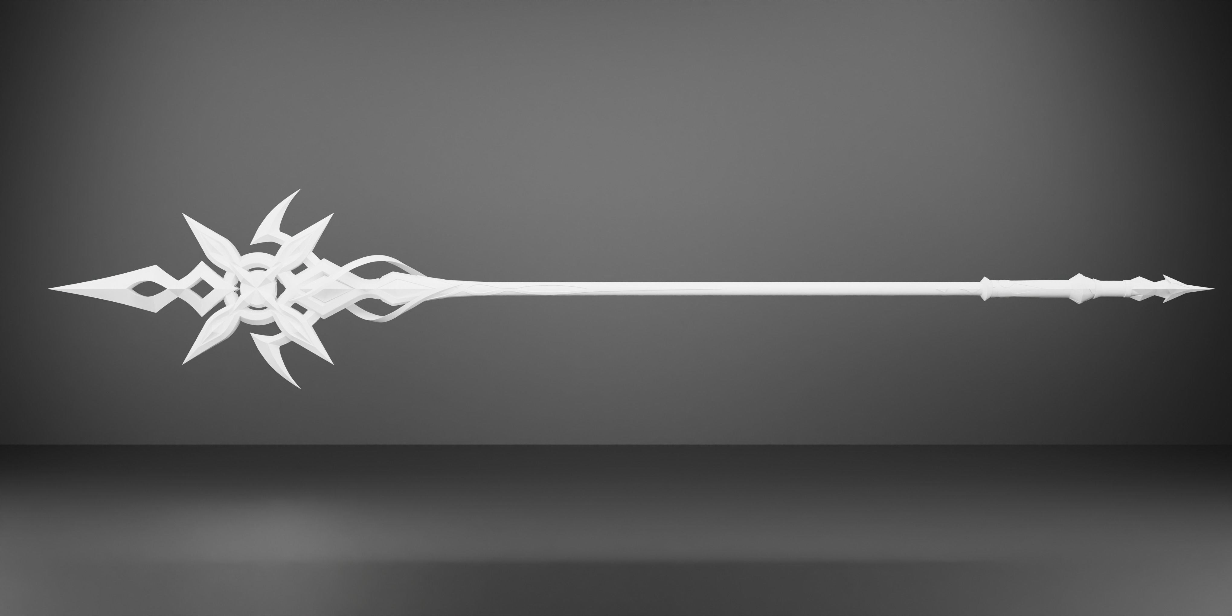 genshin impact  Lance Crimson Moons Semblance 3d model print 3D print model_4