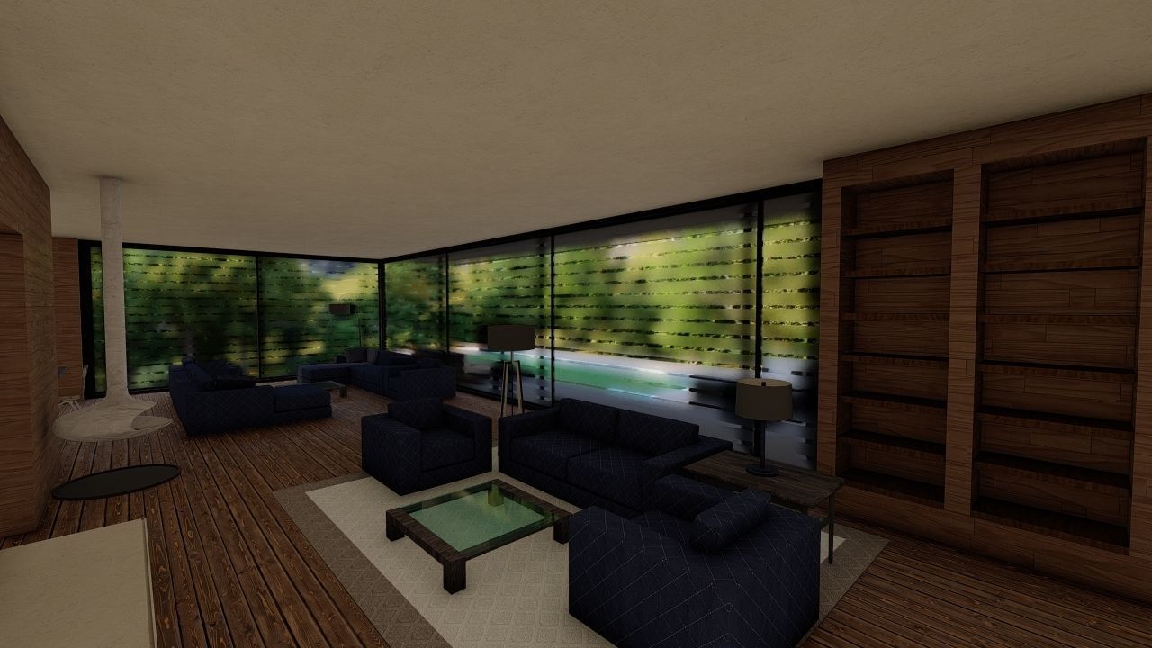Casa Scene-villa-modern house 3D model_7