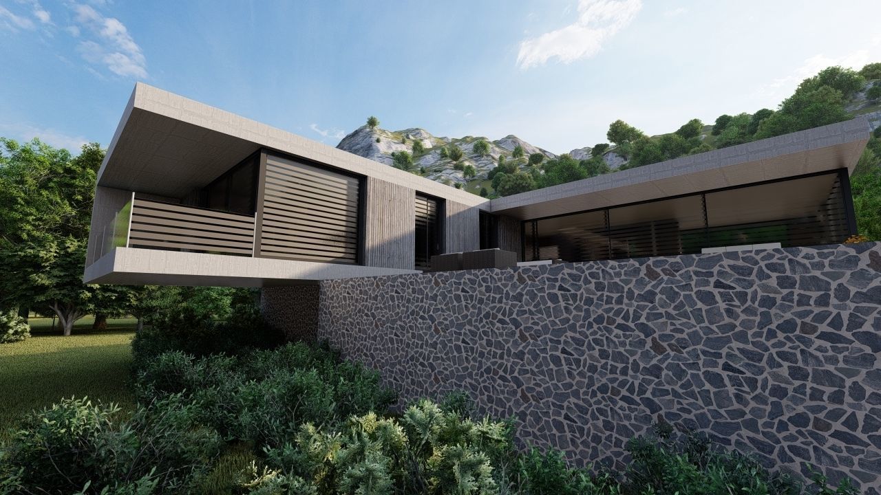 Casa Scene-villa-modern house 3D model_19