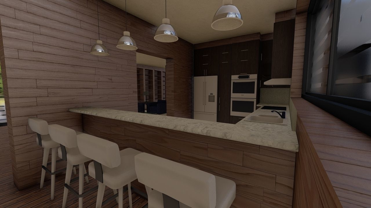 Casa Scene-villa-modern house 3D model_9
