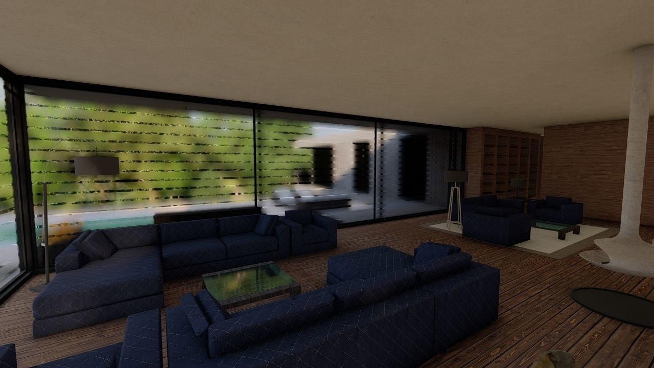 Casa Scene-villa-modern house 3D model_4