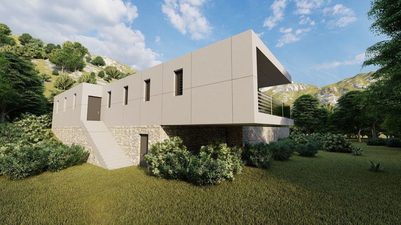 Casa Scene-villa-modern house 3D model_12