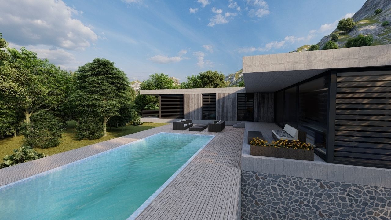 Casa Scene-villa-modern house 3D model_25
