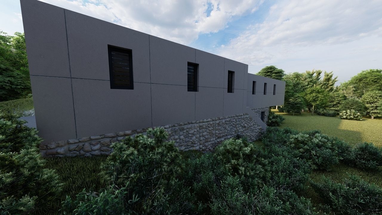 Casa Scene-villa-modern house 3D model_18