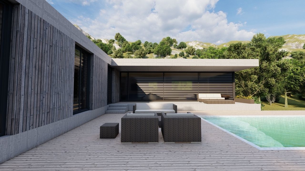 Casa Scene-villa-modern house 3D model_31