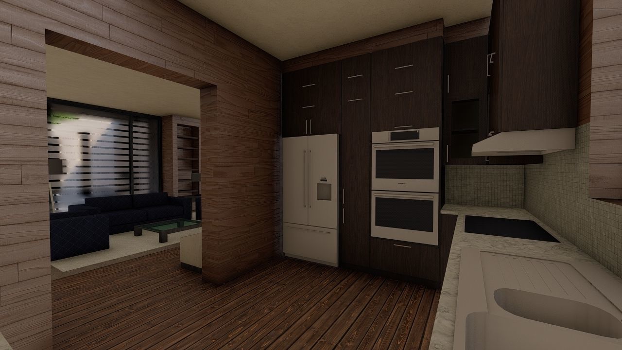 Casa Scene-villa-modern house 3D model_10