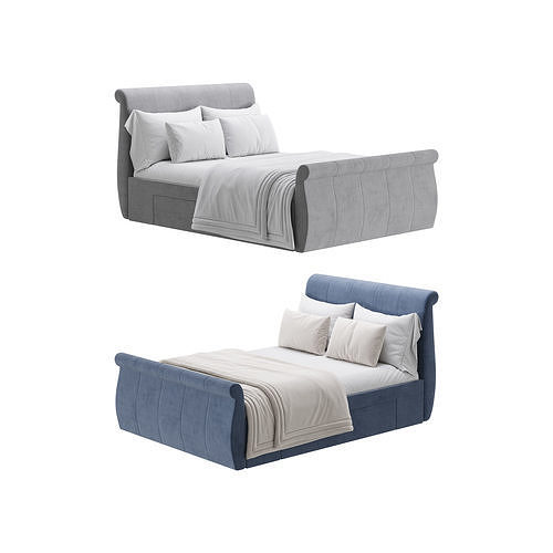 Lucia Upholstered Bed 3D model