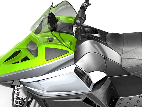 Snowmobile Arctic Cat F570 3D Model 3D model_7