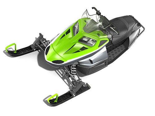 Snowmobile Arctic Cat F570 3D Model 3D model_1