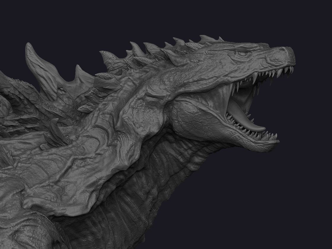 Godzilla stl file 3D print model_2