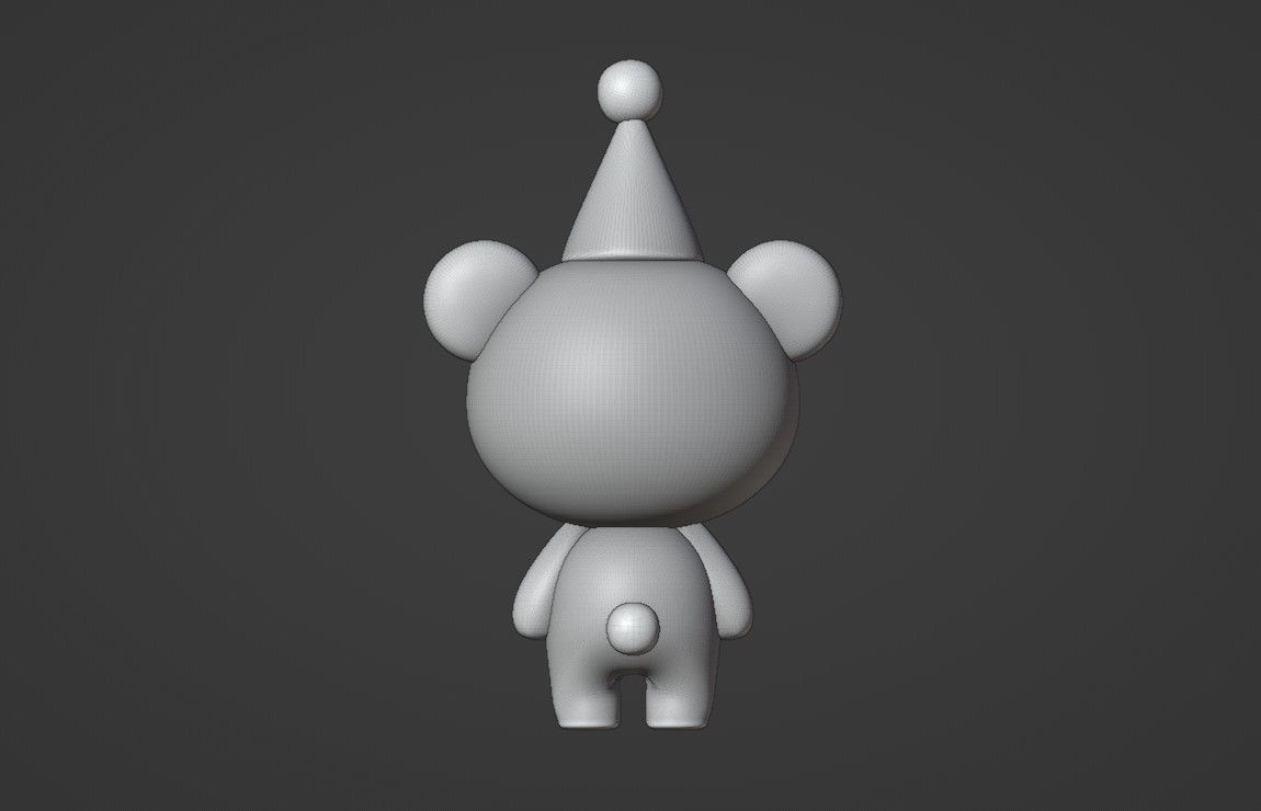 happy bear 3D print model_4