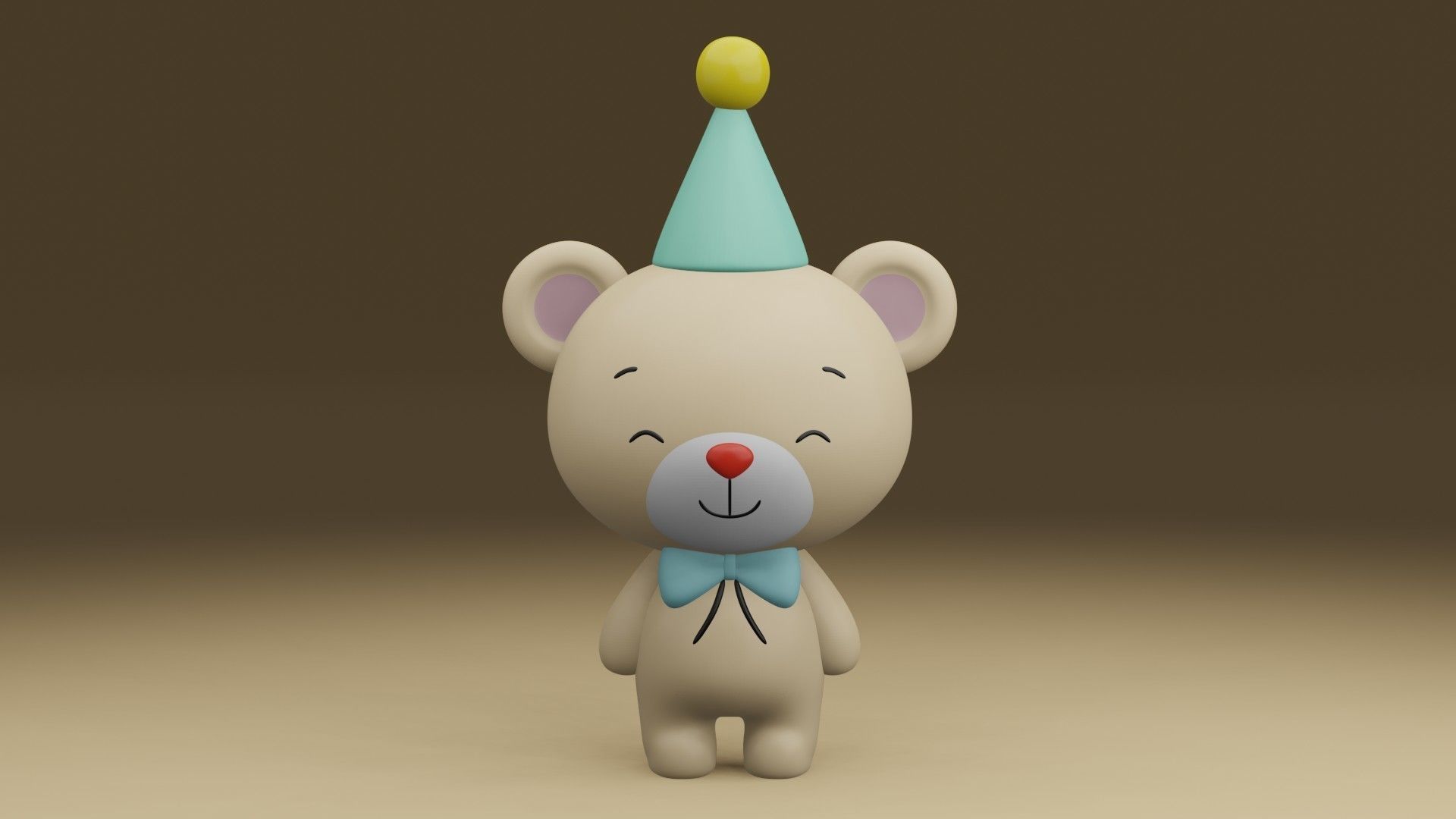 happy bear 3D print model_7