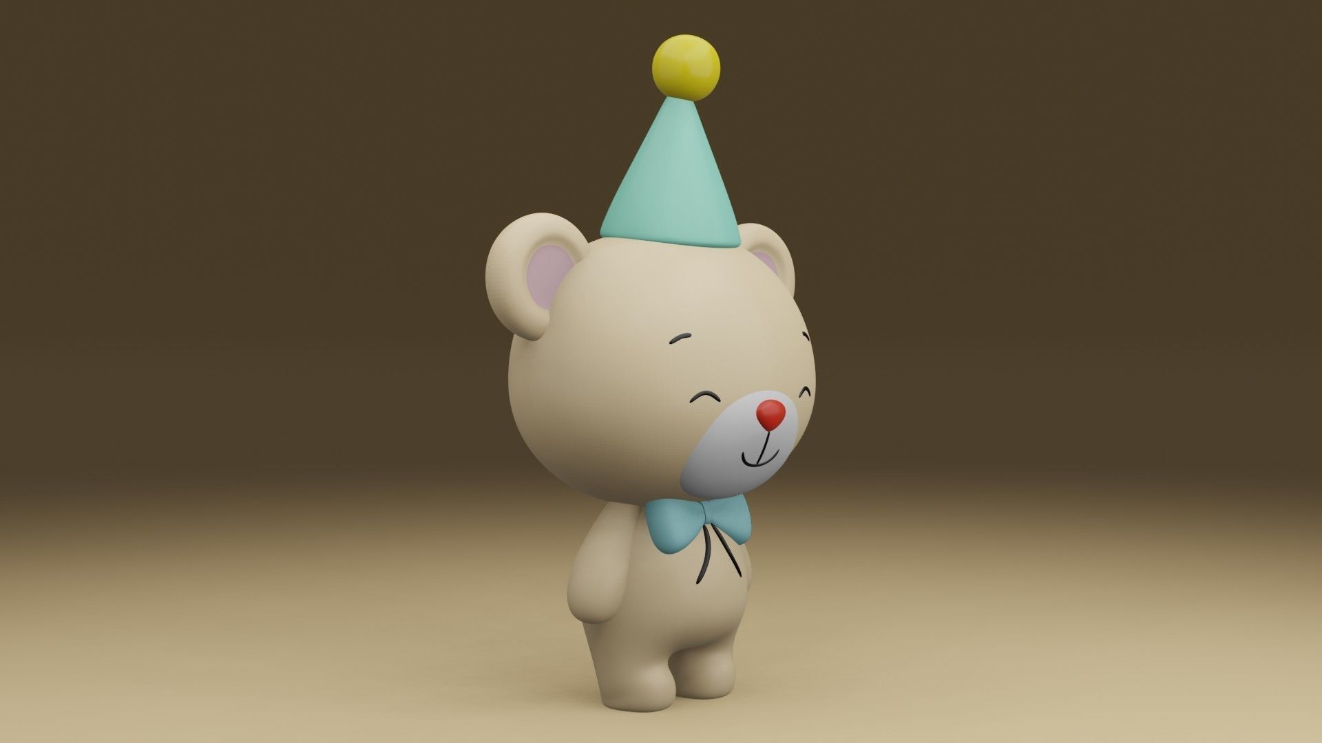 happy bear 3D print model_8