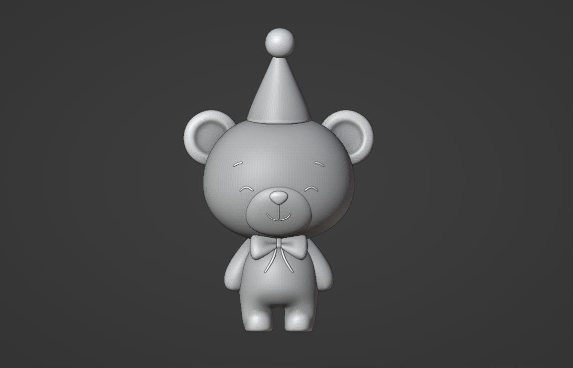 happy bear 3D print model_2