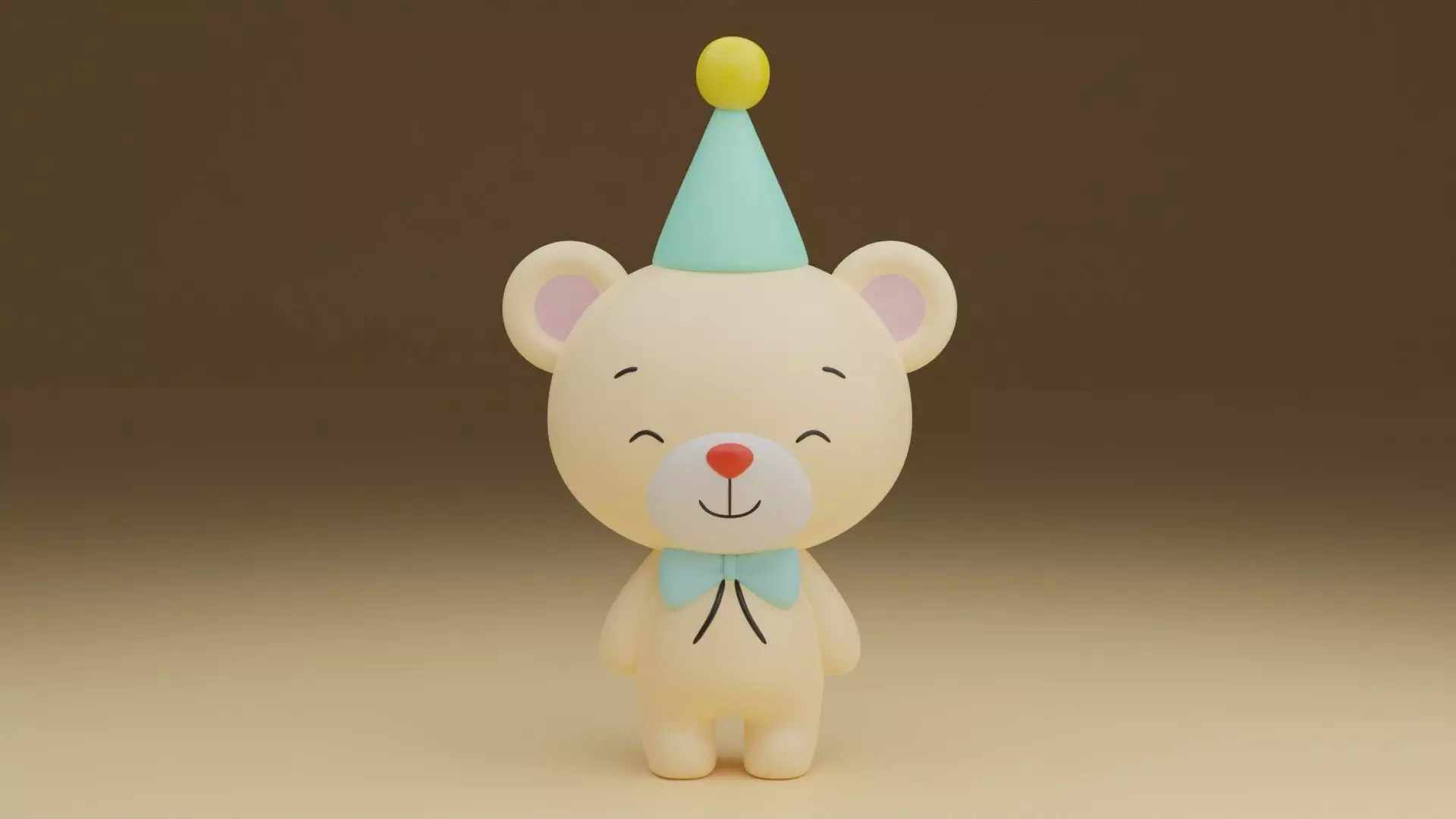 happy bear 3D print model_0
