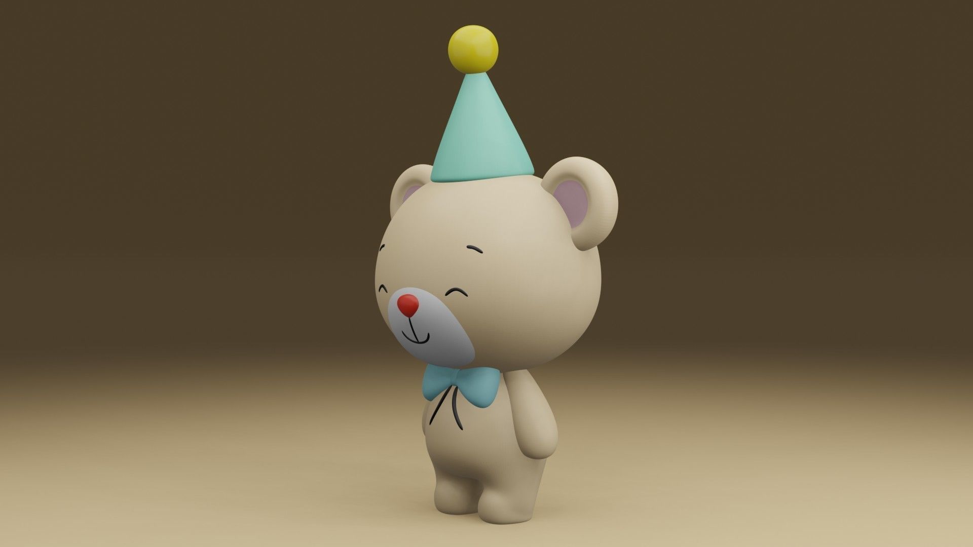 happy bear 3D print model_14