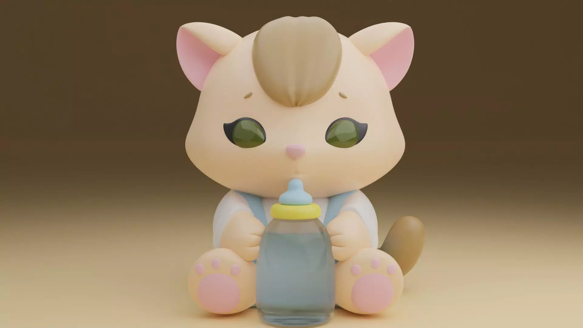 cat baby 3D print model