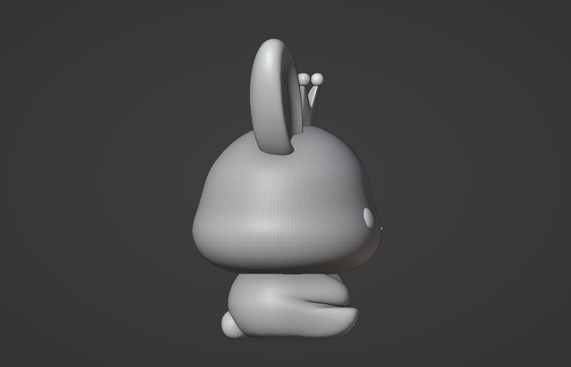 rabbit 3D print model_3