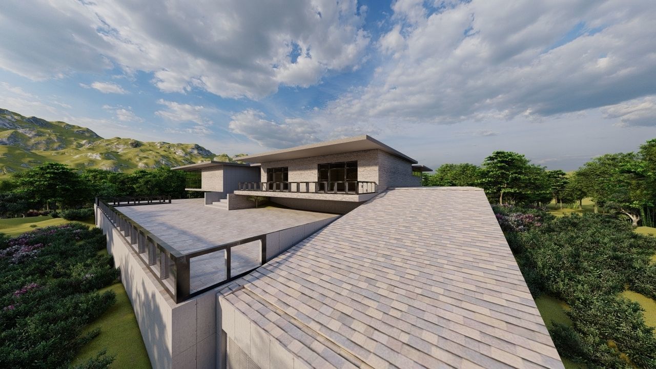 Casa Scene-villa-modern house 3D model_17