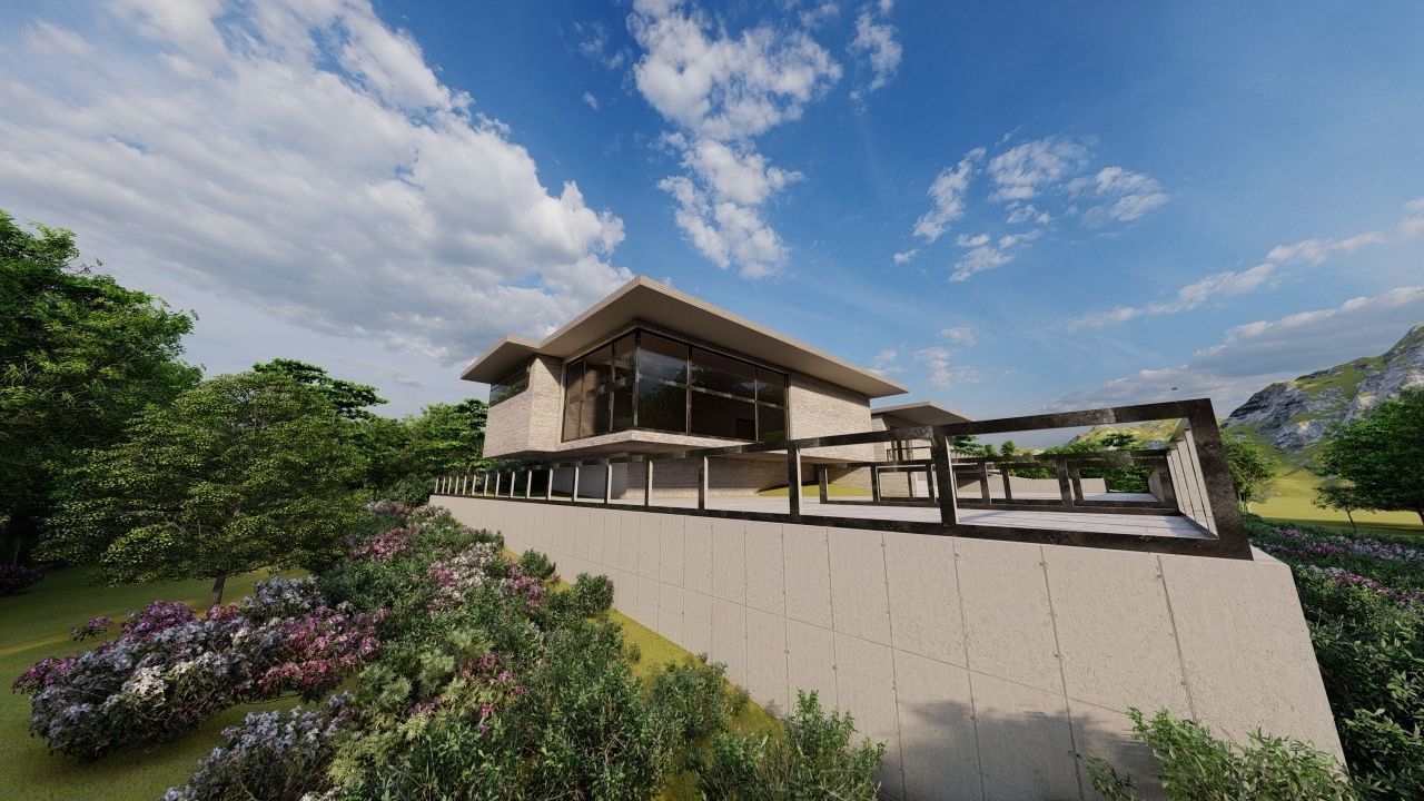 Casa Scene-villa-modern house 3D model_27