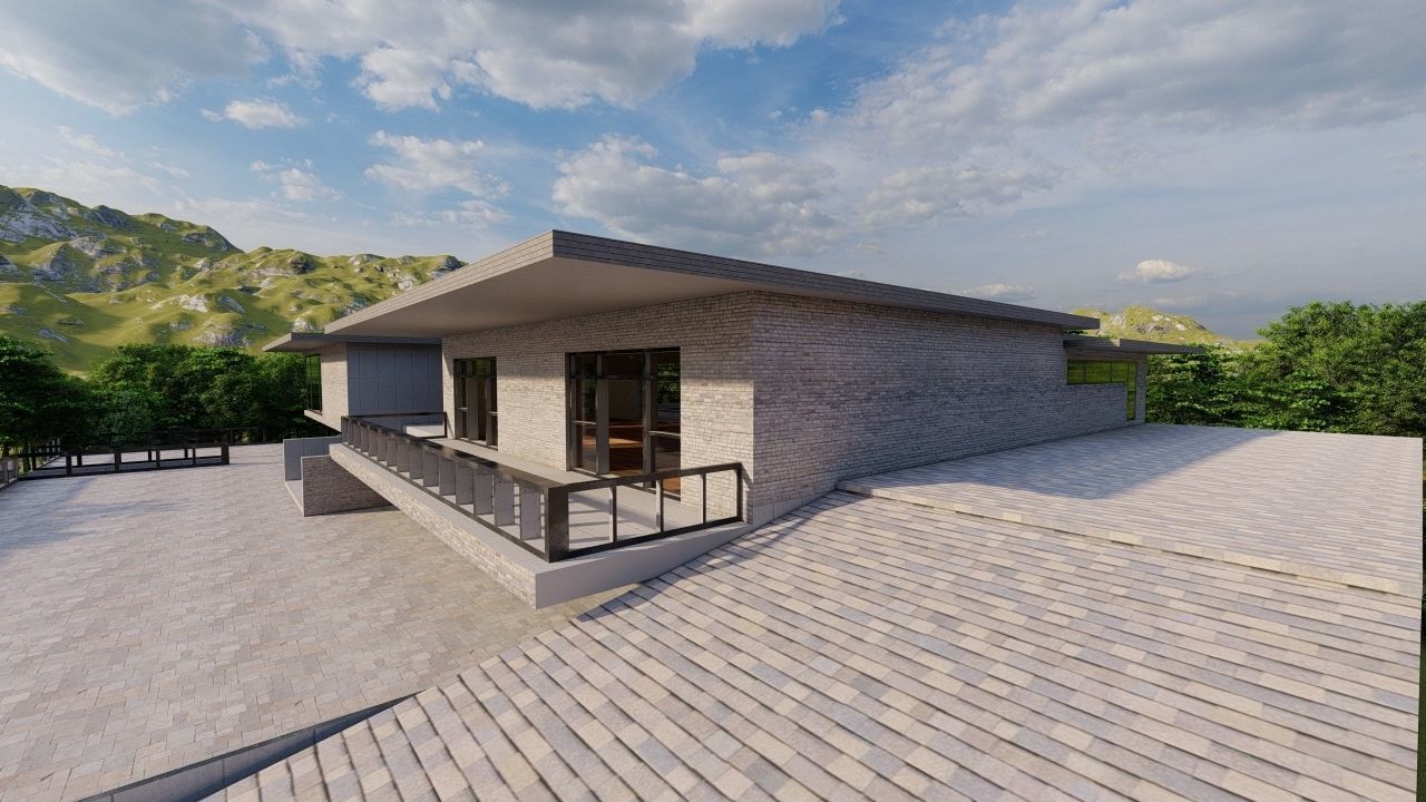 Casa Scene-villa-modern house 3D model_10