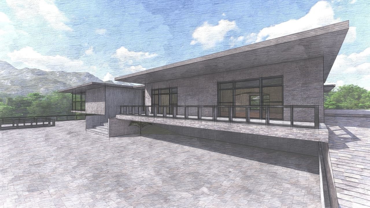 Casa Scene-villa-modern house 3D model_7