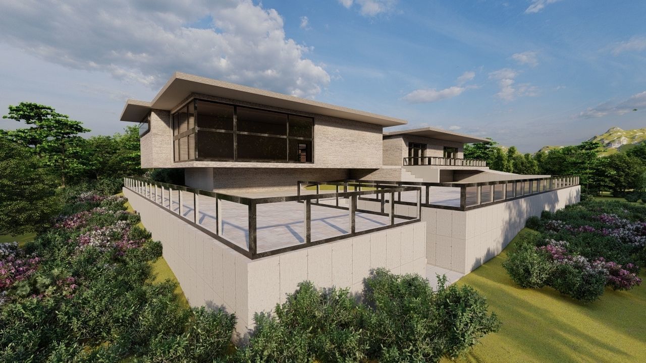 Casa Scene-villa-modern house 3D model_11