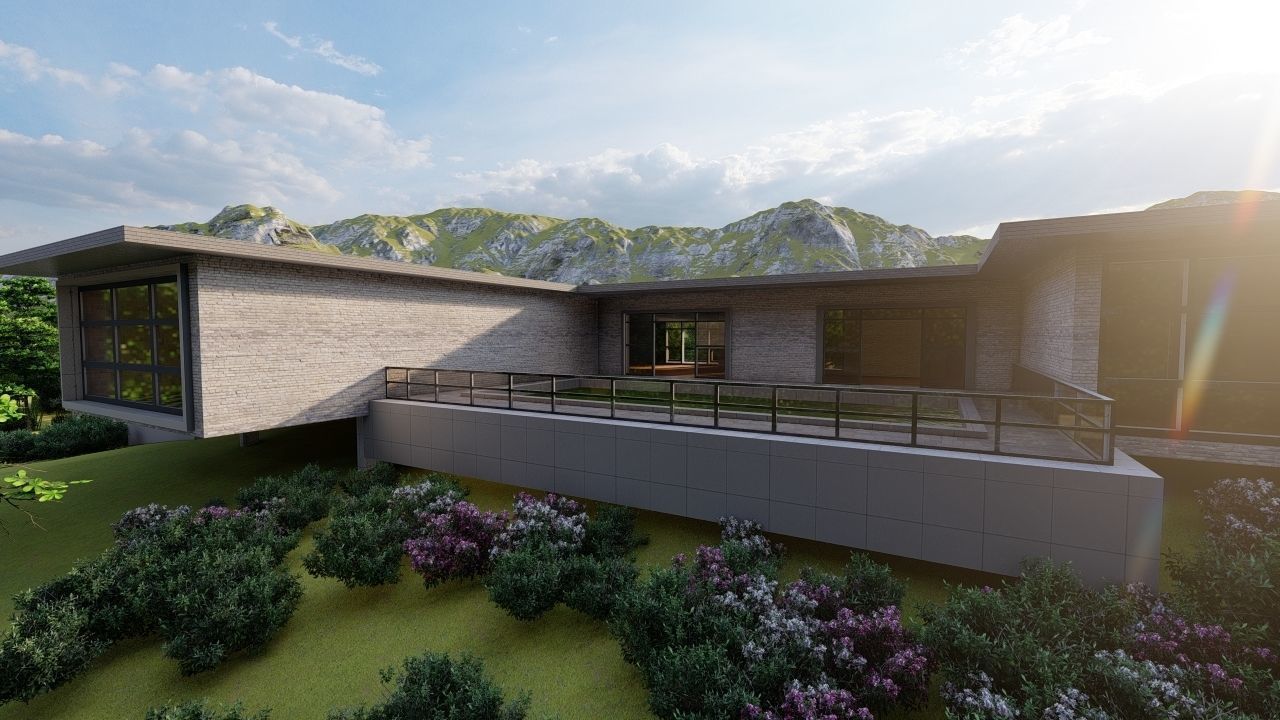 Casa Scene-villa-modern house 3D model_8