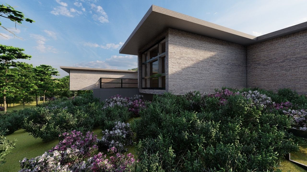 Casa Scene-villa-modern house 3D model_6