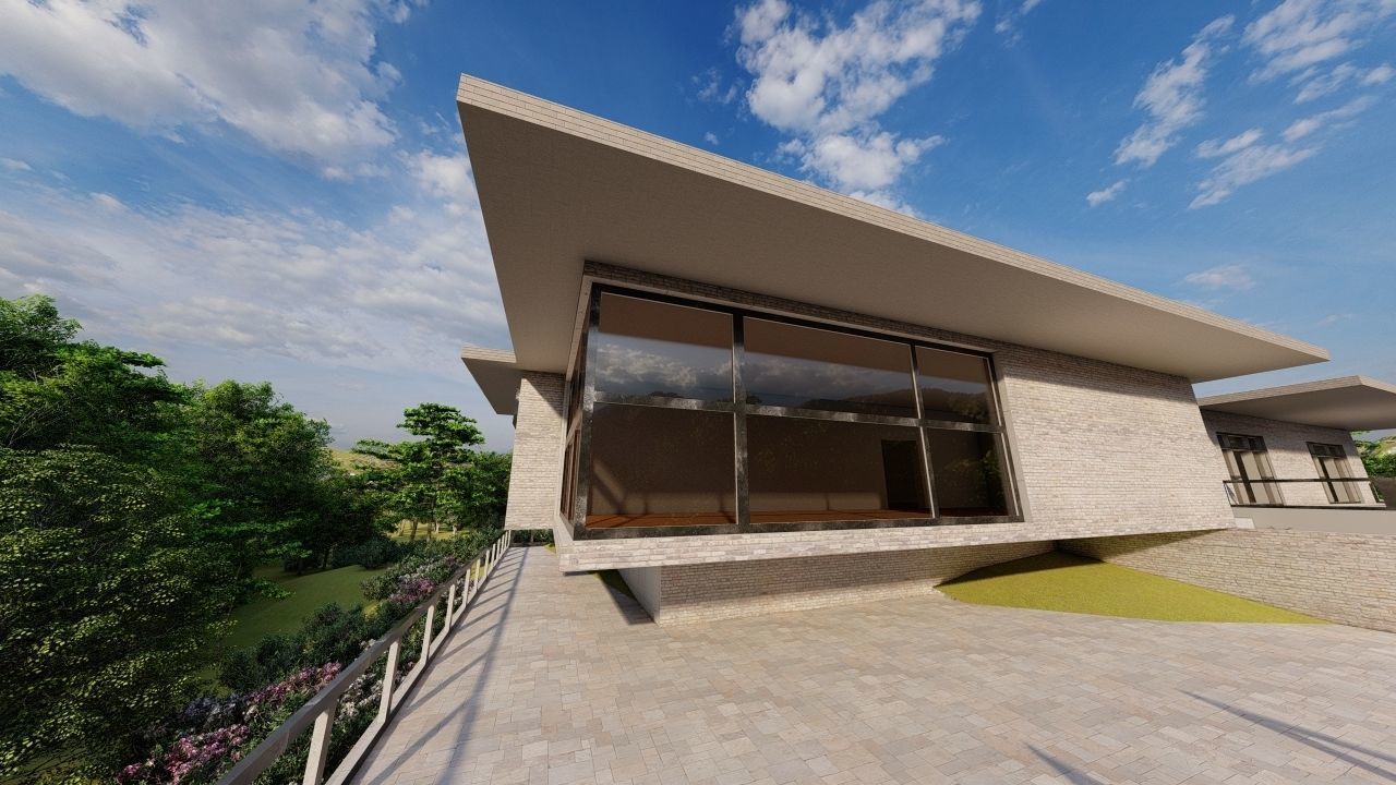 Casa Scene-villa-modern house 3D model_18