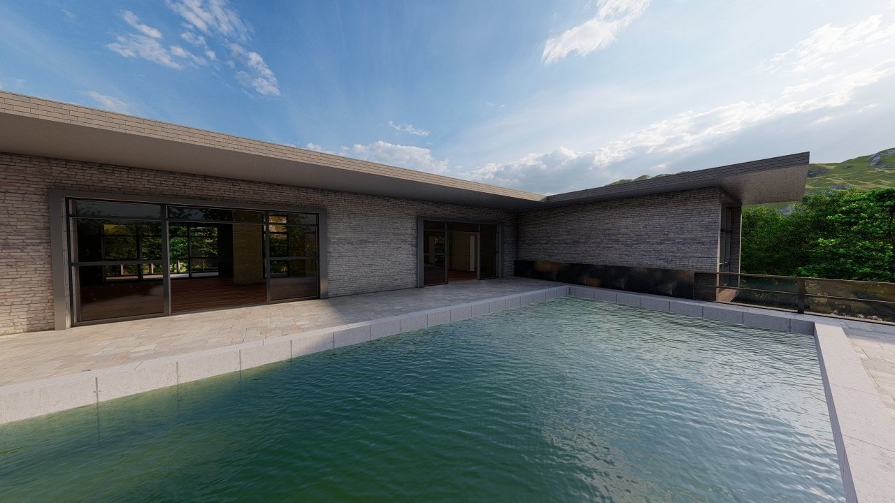 Casa Scene-villa-modern house 3D model_23